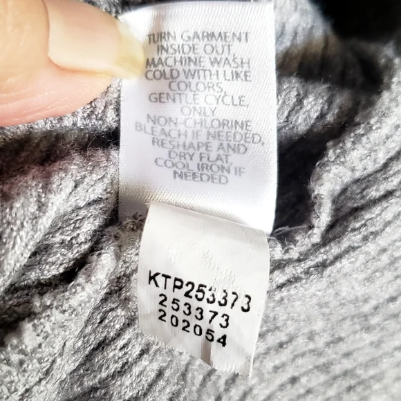 J. Jill Top Womens Gray L Tall Gray Thermal Waffle Knit Minimalistic Pullover - Picture 8 of 8